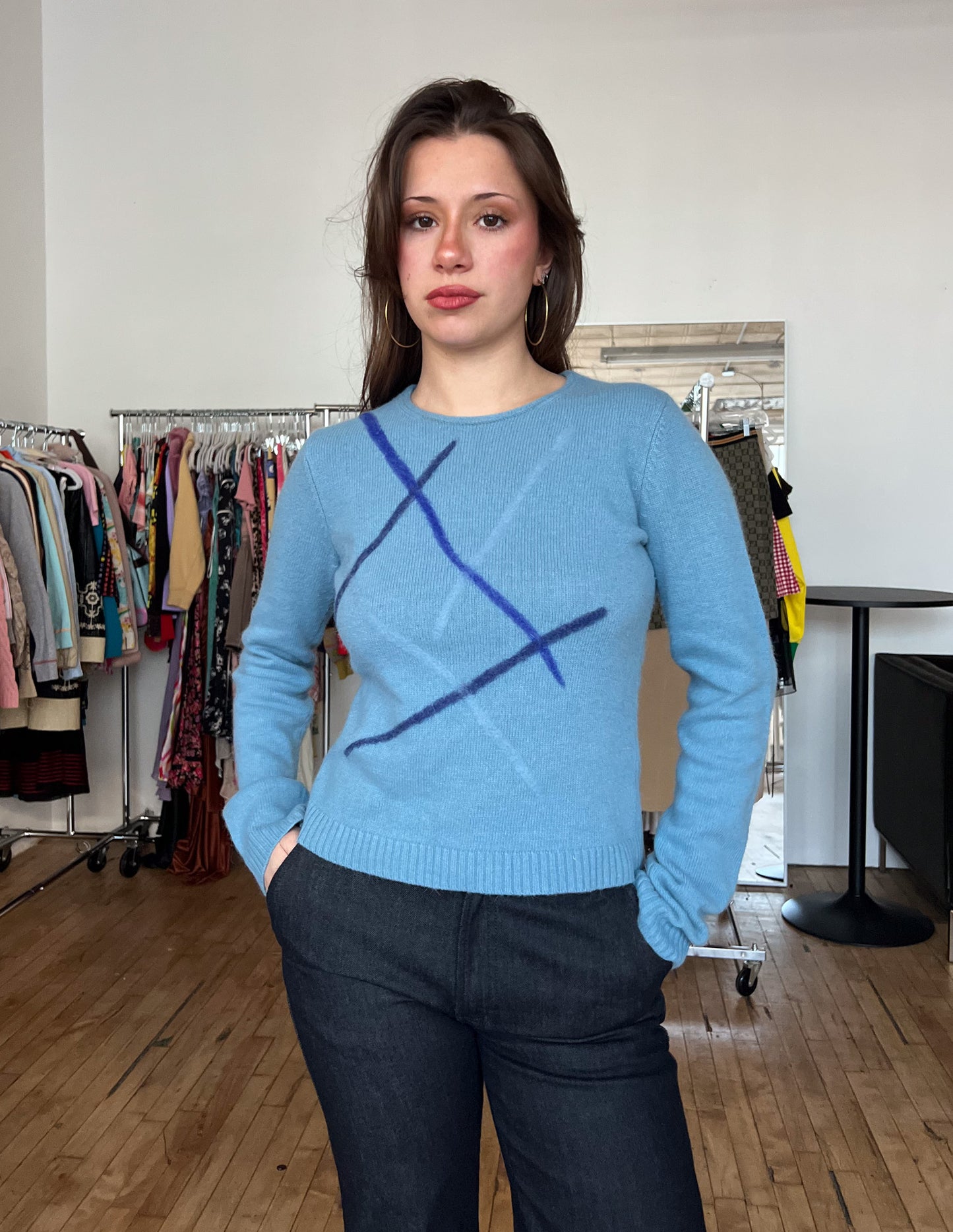 Vtg Armani Angora Blend Sweater