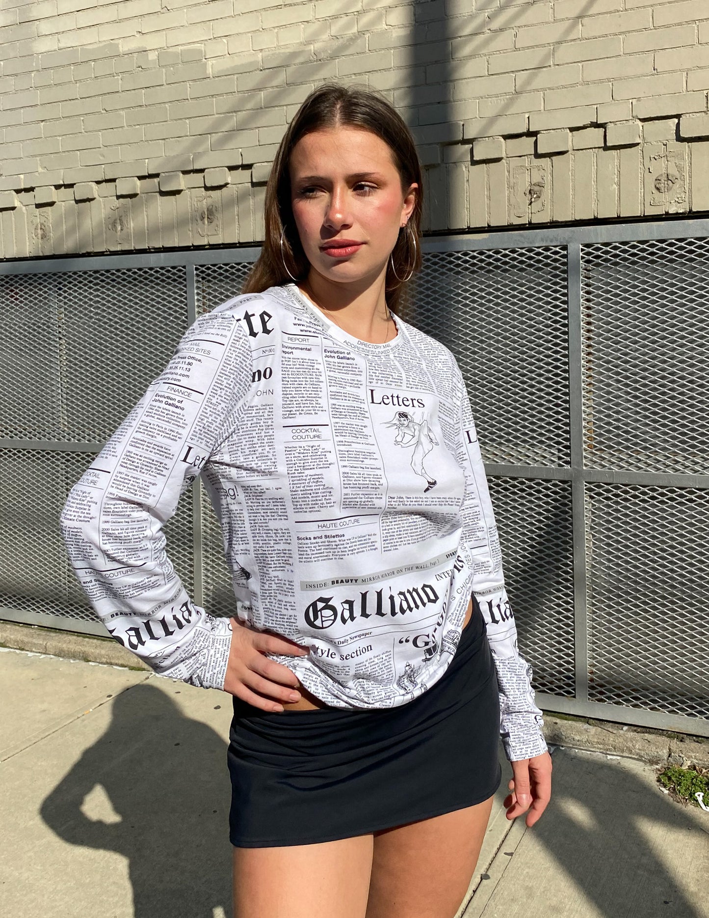 John Galliano Underwear Newspaper Print