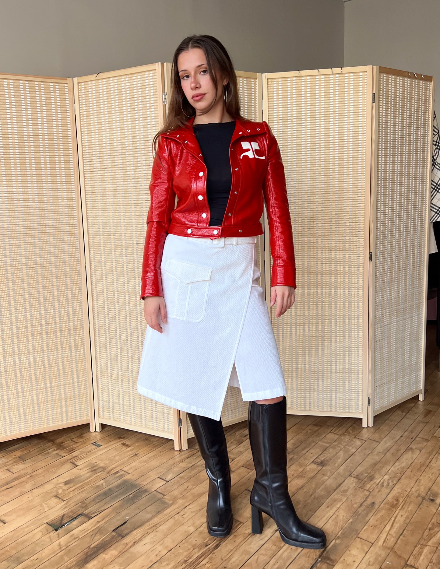 Courrèges Vinyl Reedition Heritage Red Jacket