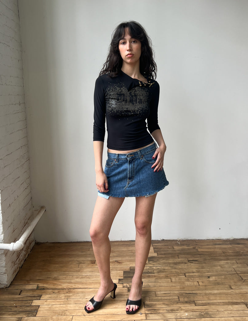 Versace Jeans Couture Fold Over Collar Tee