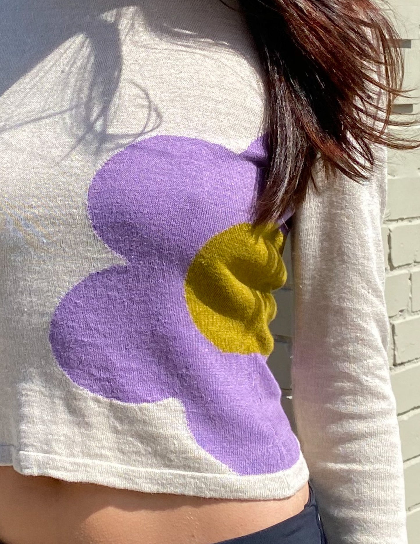 Celine Linen Blend Floral Sweater