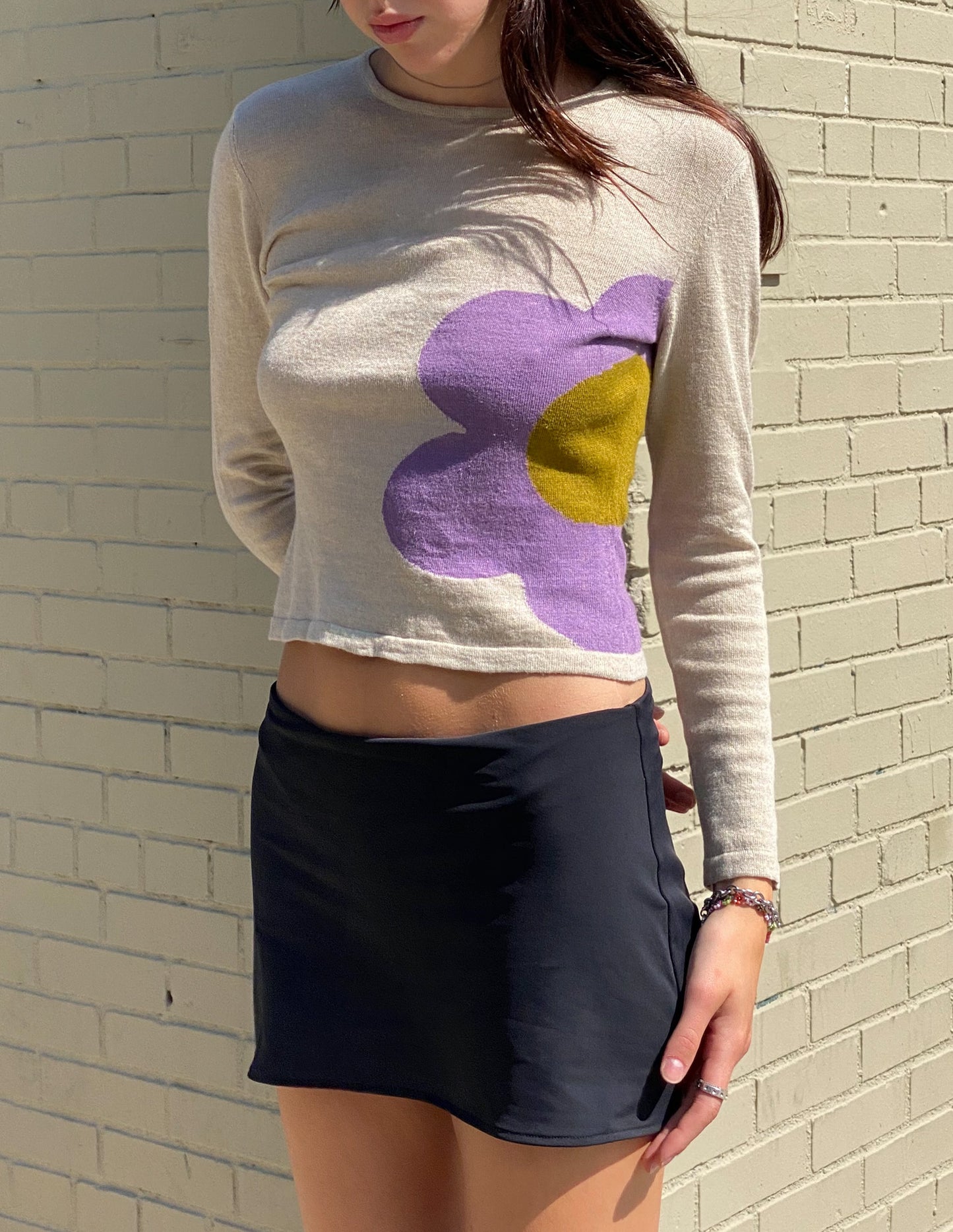 Celine Linen Blend Floral Sweater