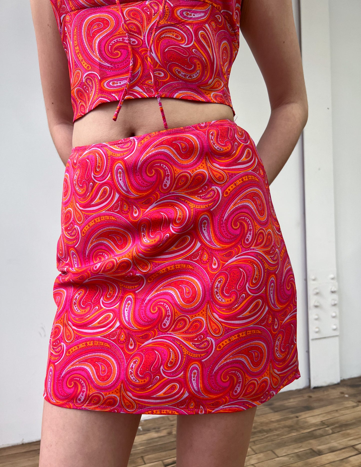 Funny Pretty Nice Pink Paisley Skirt