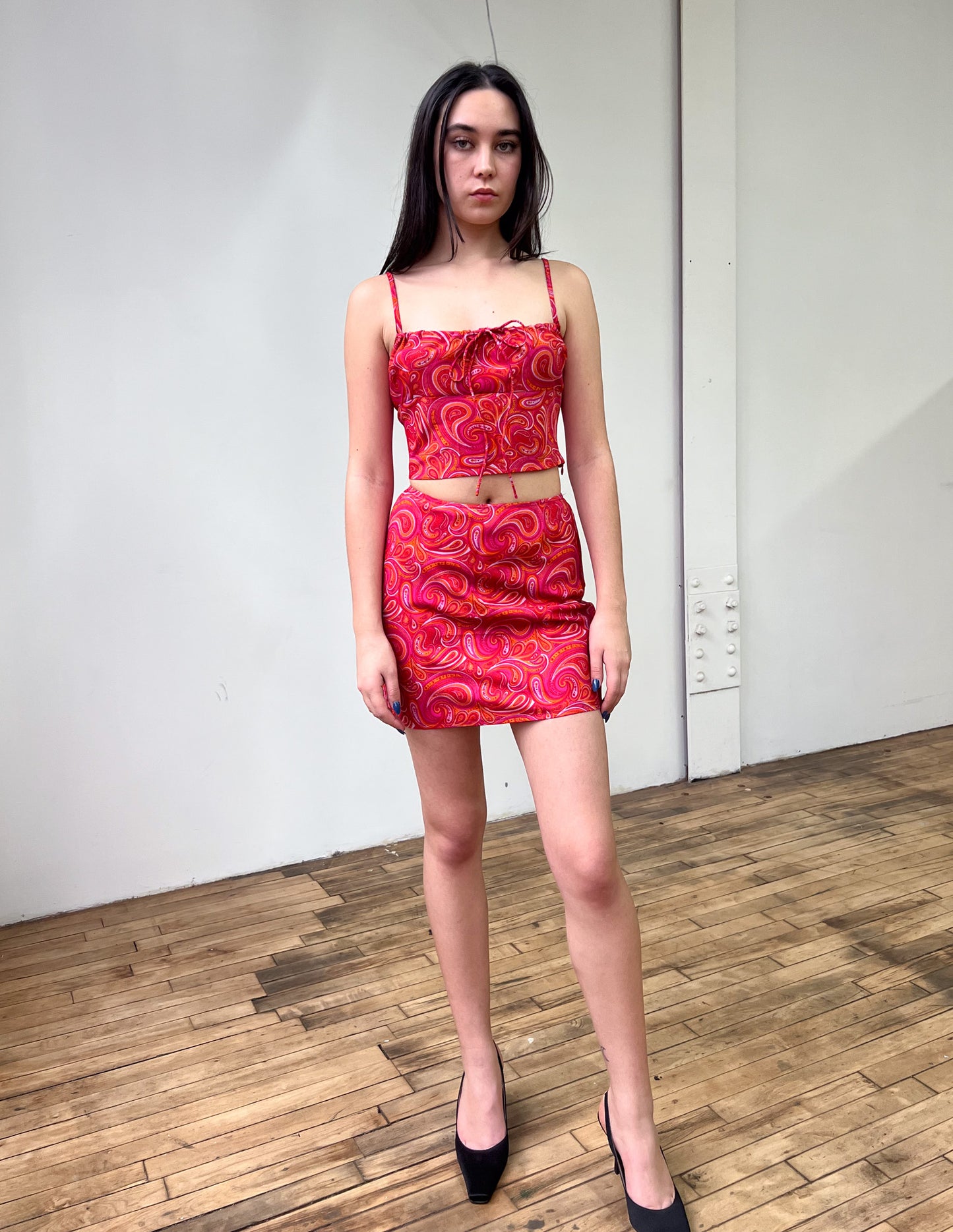 Funny Pretty Nice Pink Paisley Skirt
