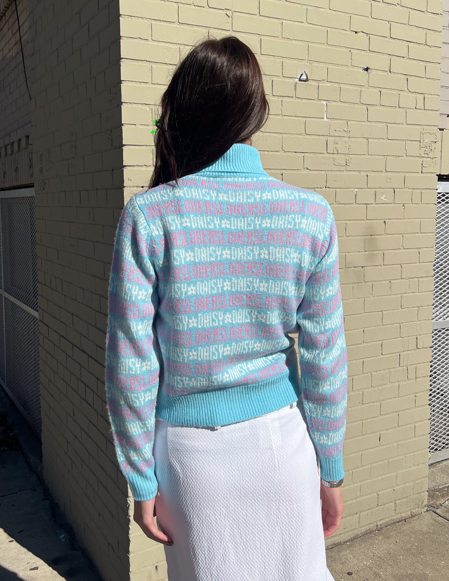 Daisy Lovers Baby Blue Turtleneck Sweater
