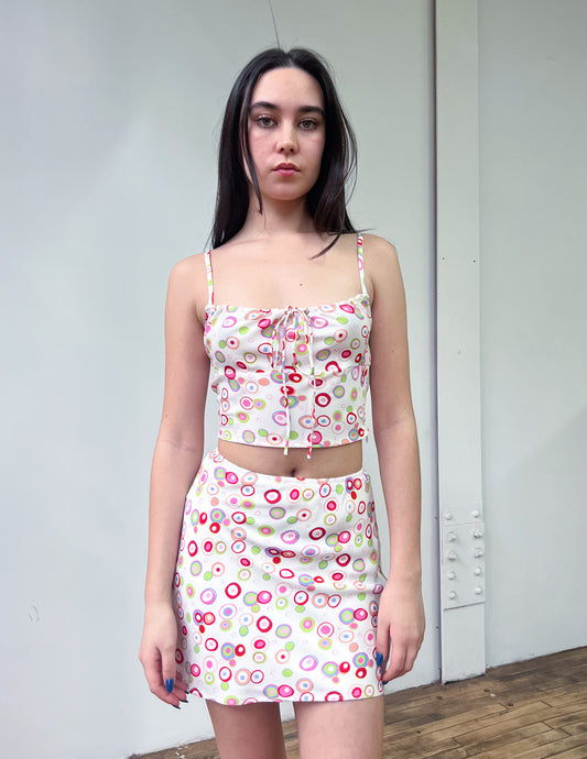 Funny Pretty Nice Multi Polka Dot Top