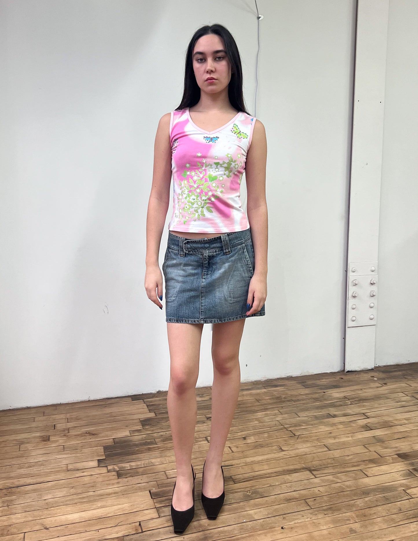 Y2K Butterfly Pattern Tank