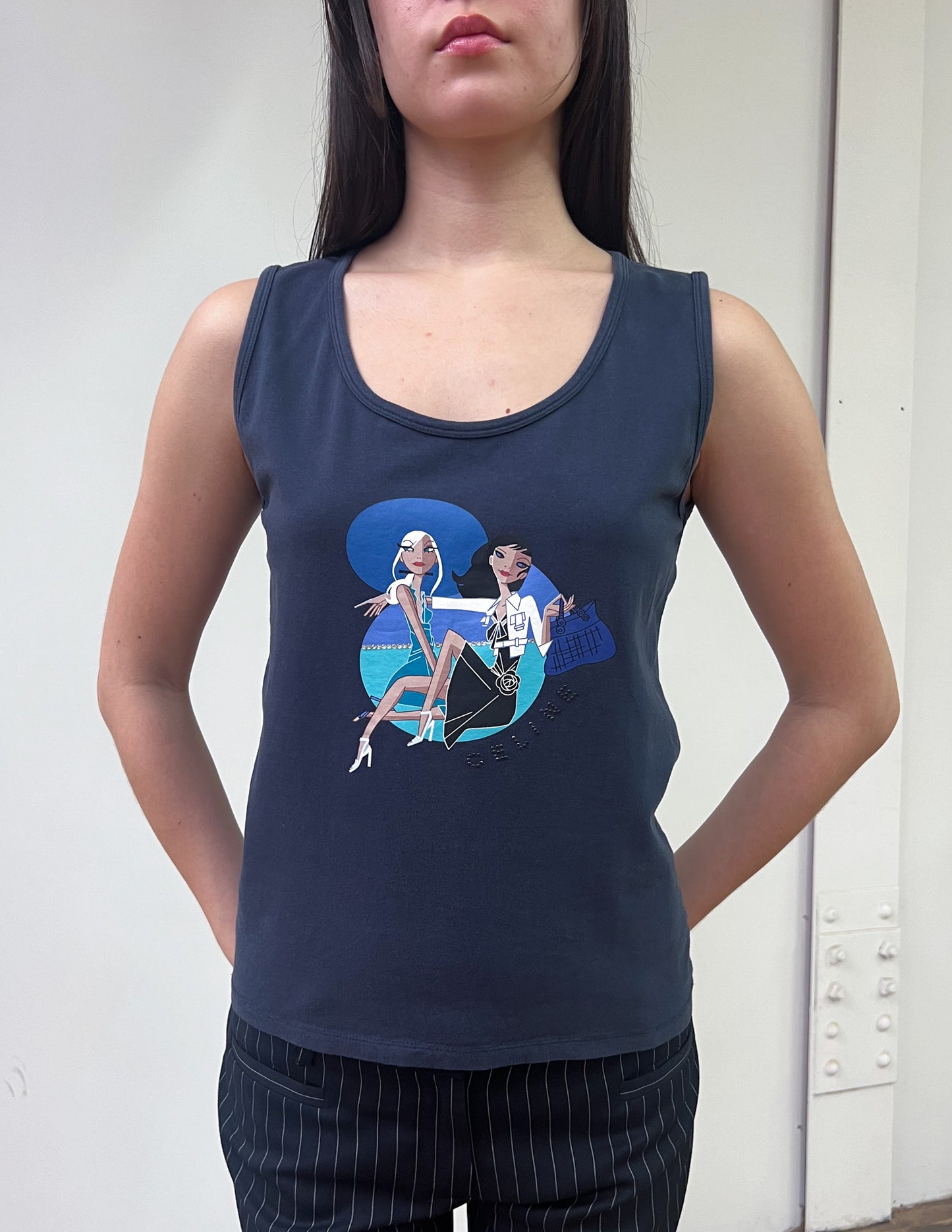 Vintage Céline Girl Graphic Tank