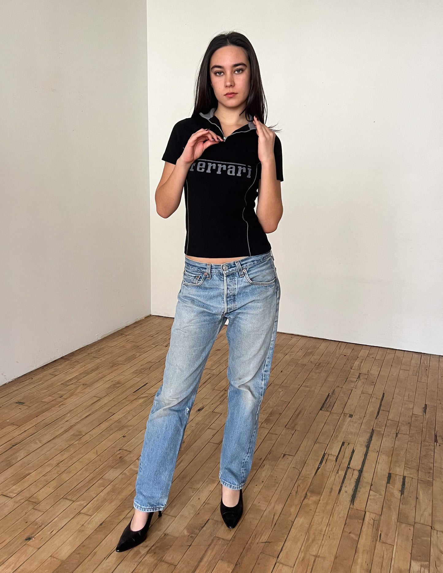 Vtg Ferrari 3 Qtr Zip Up