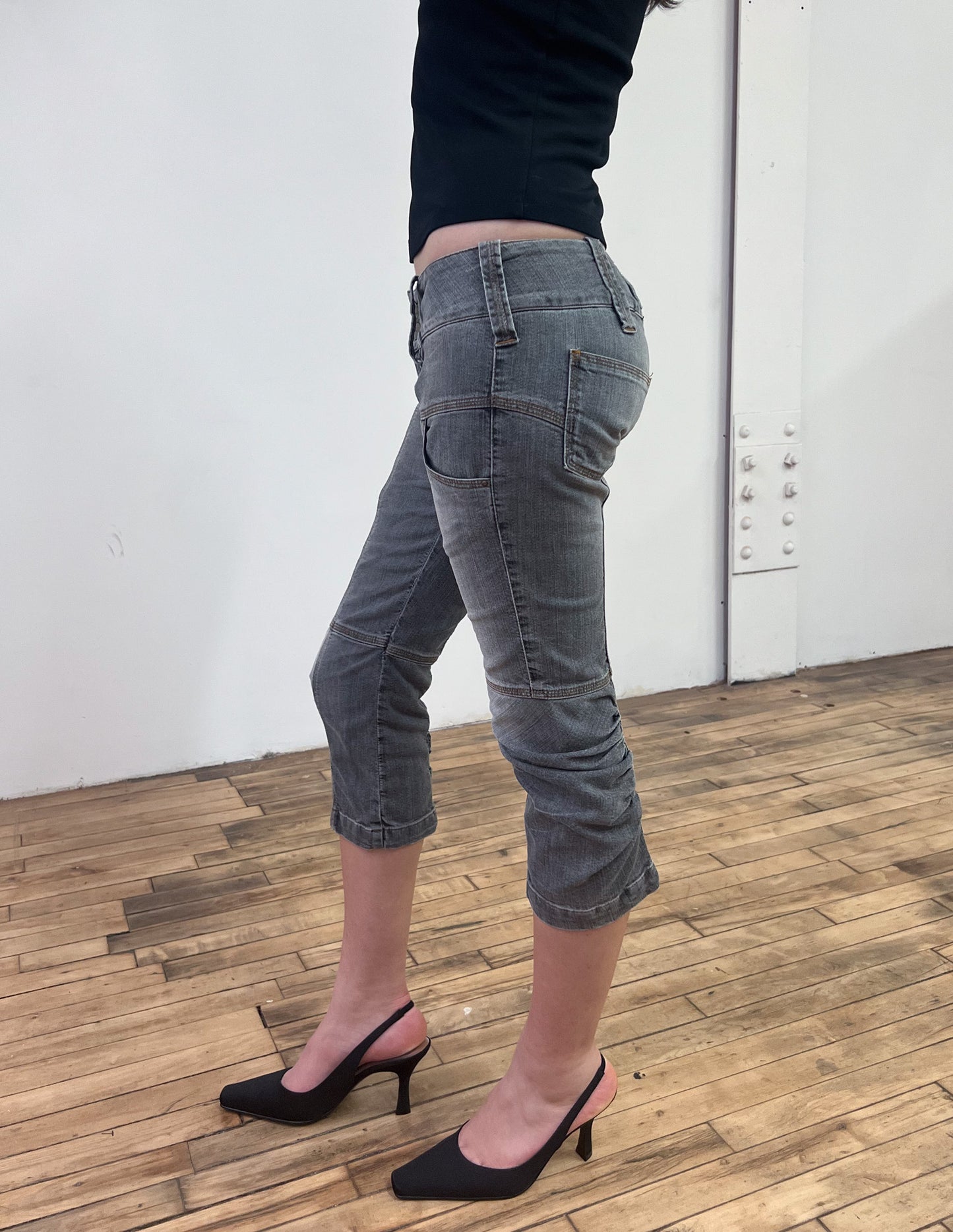 Just Cavalli Washed Denim Capris