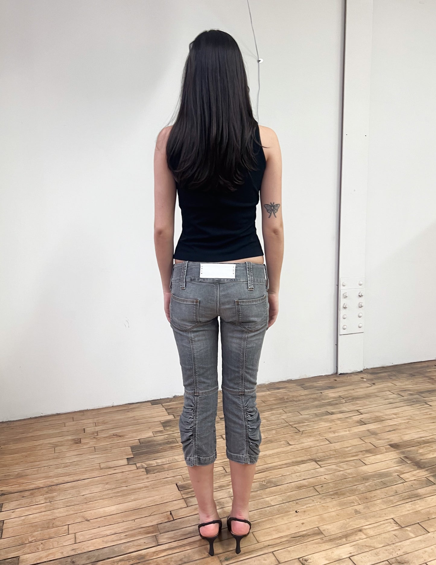 Just Cavalli Washed Denim Capris