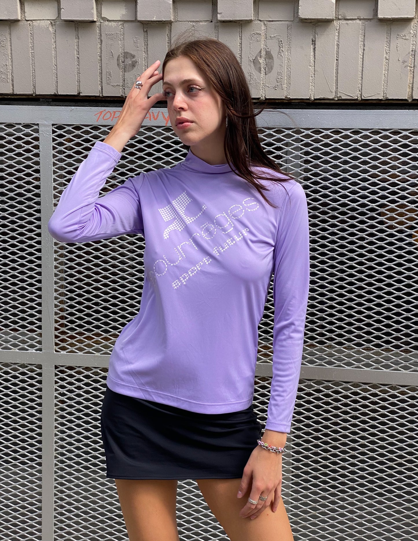 Vtg Courrèges Lilac Sport Futur Long Sleeve