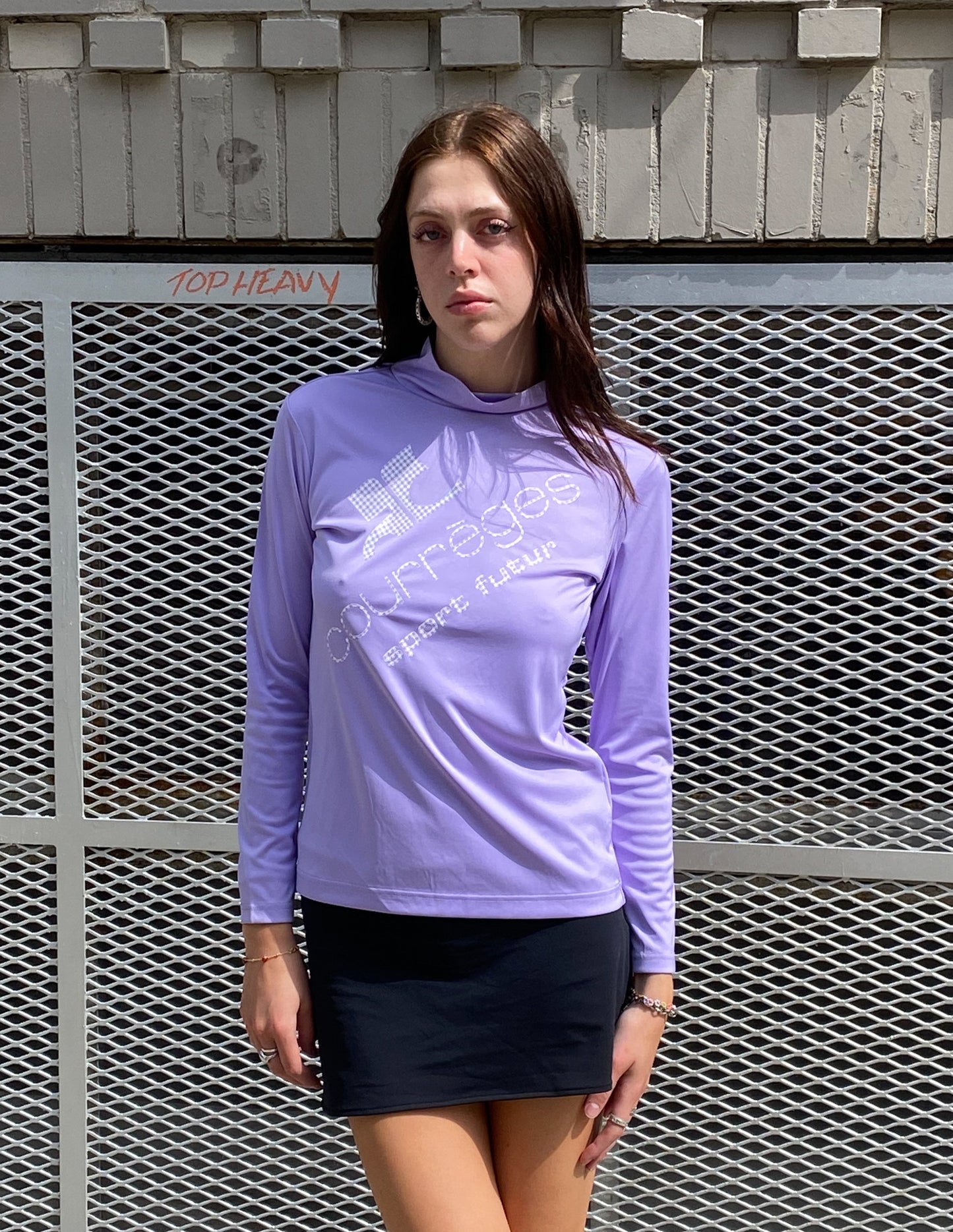 Vtg Courrèges Lilac Sport Futur Long Sleeve
