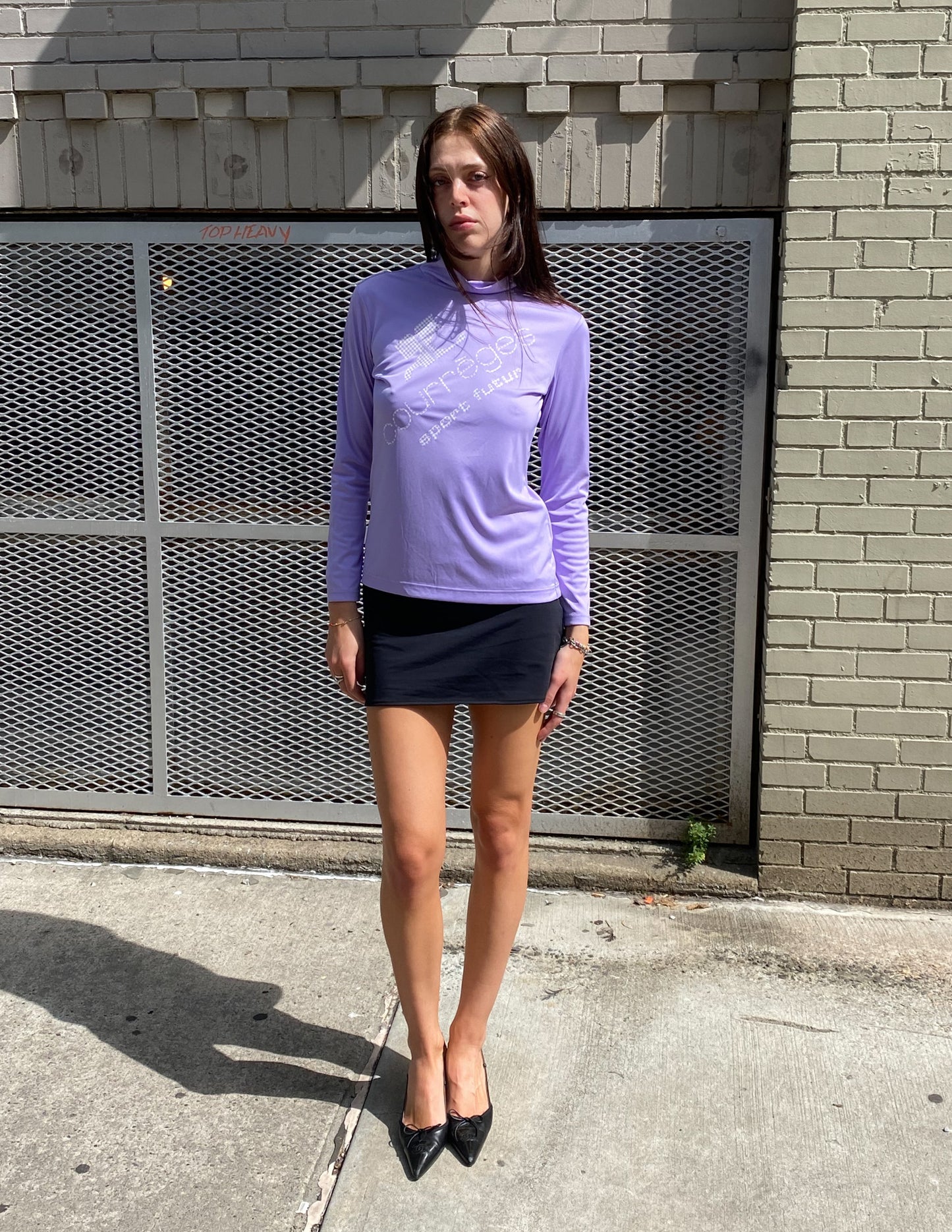 Vtg Courrèges Lilac Sport Futur Long Sleeve