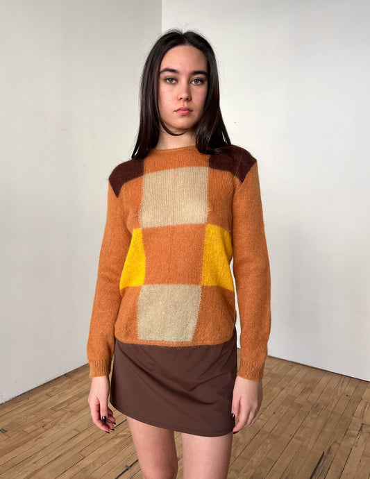 Christian Dior Pret-A-Porter Colorblock Mohair Sweater