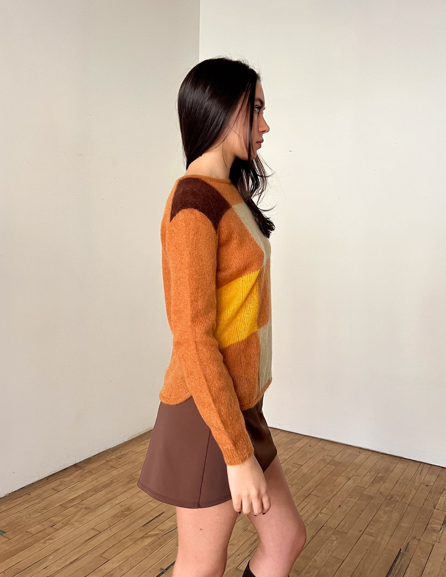 Christian Dior Pret-A-Porter Colorblock Mohair Sweater