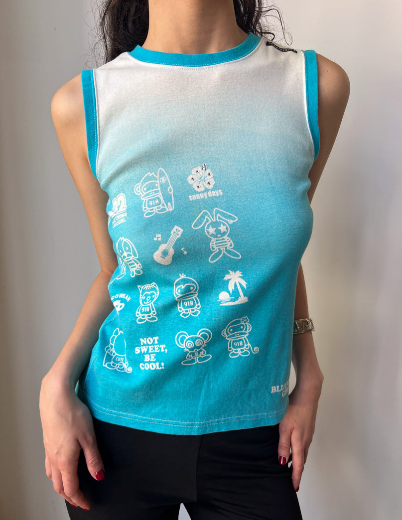 Blue Cross Ombre Tank