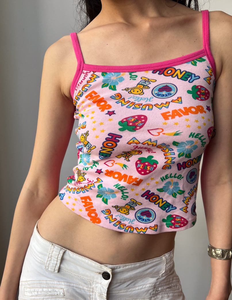 Daisy Lovers Pink All Over Graphic Tank