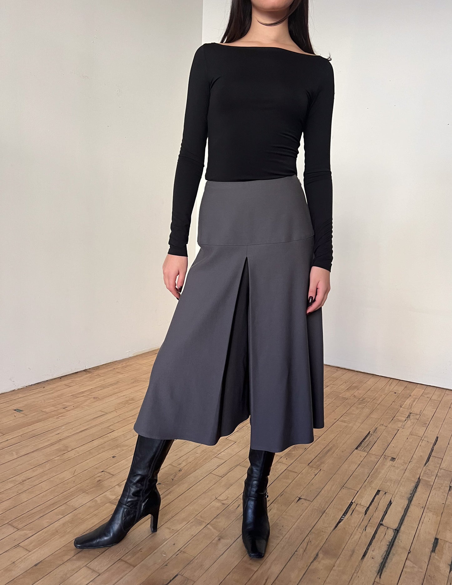 Christian Dior Pleated Lace Up Culottes