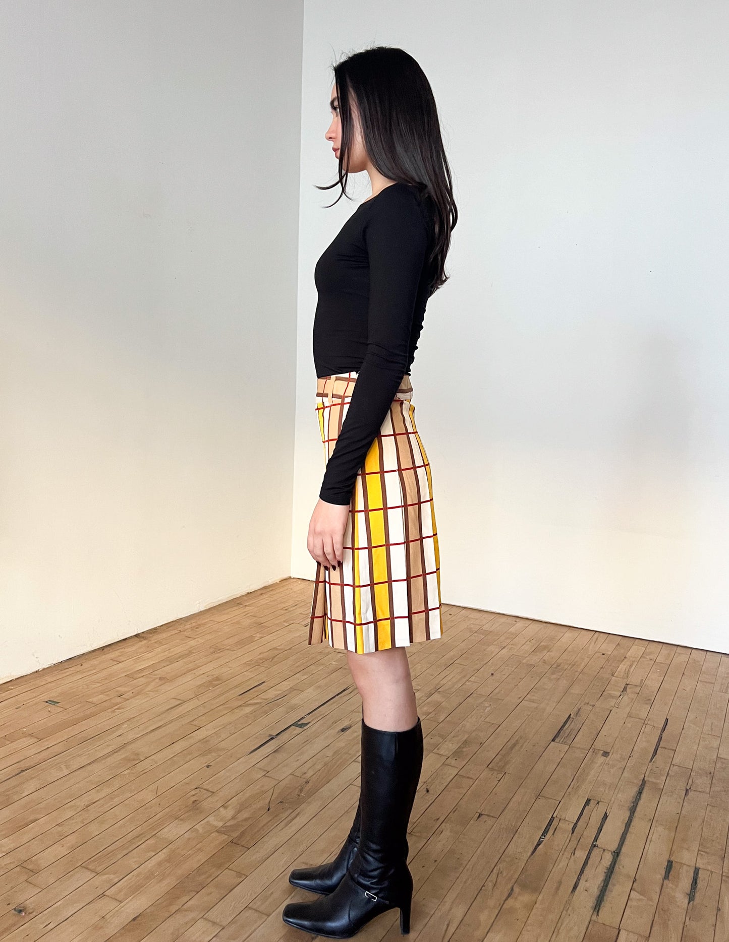 Marc Jacobs 100% Silk Pleated Skirt