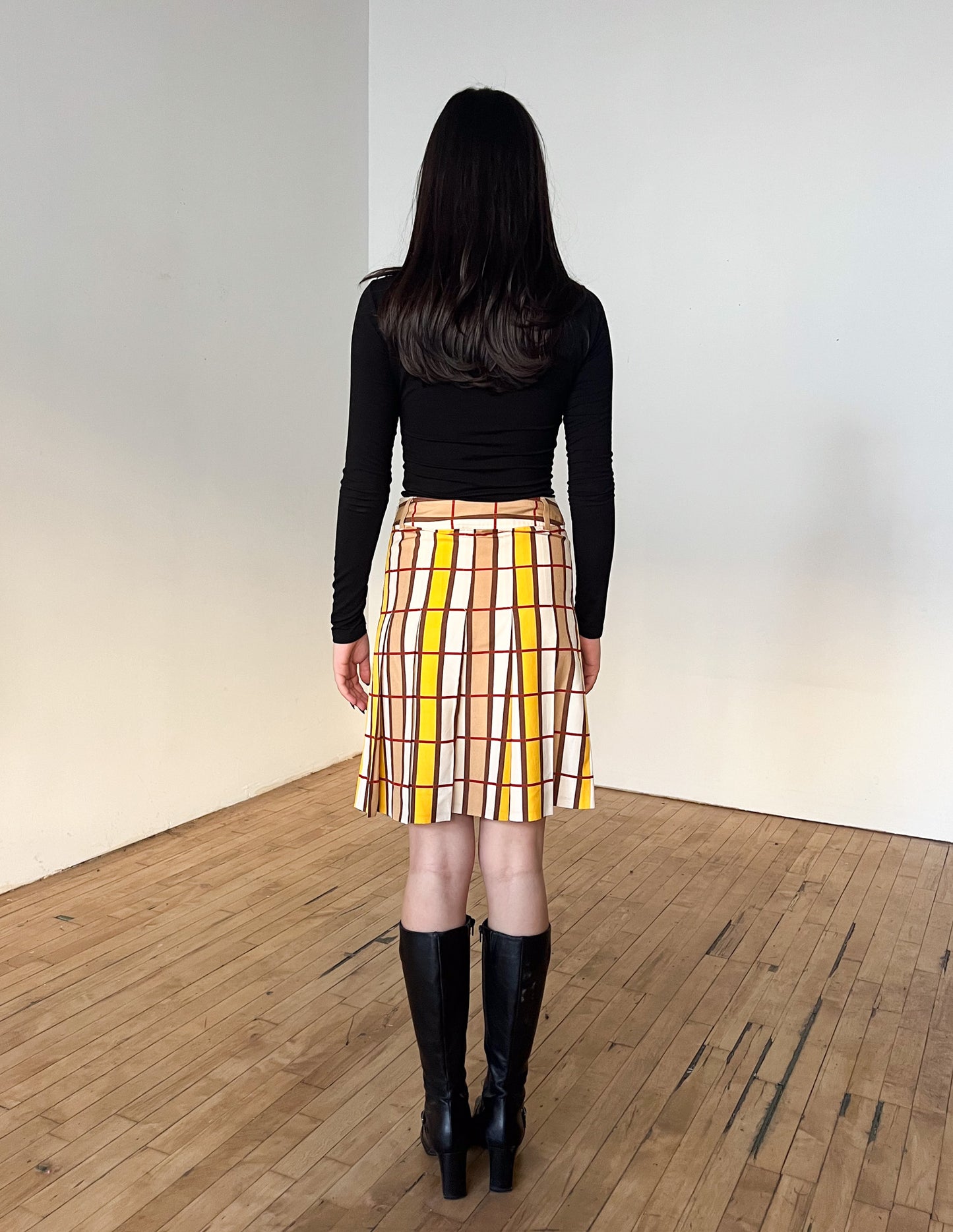 Marc Jacobs 100% Silk Pleated Skirt