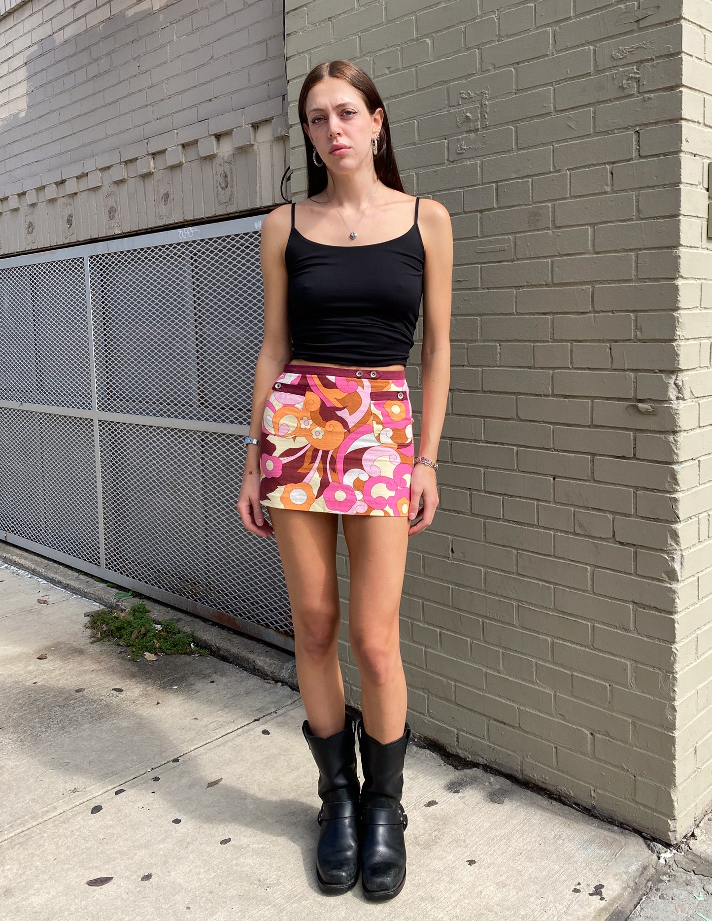 D & G Abstract Print Mini Skirt