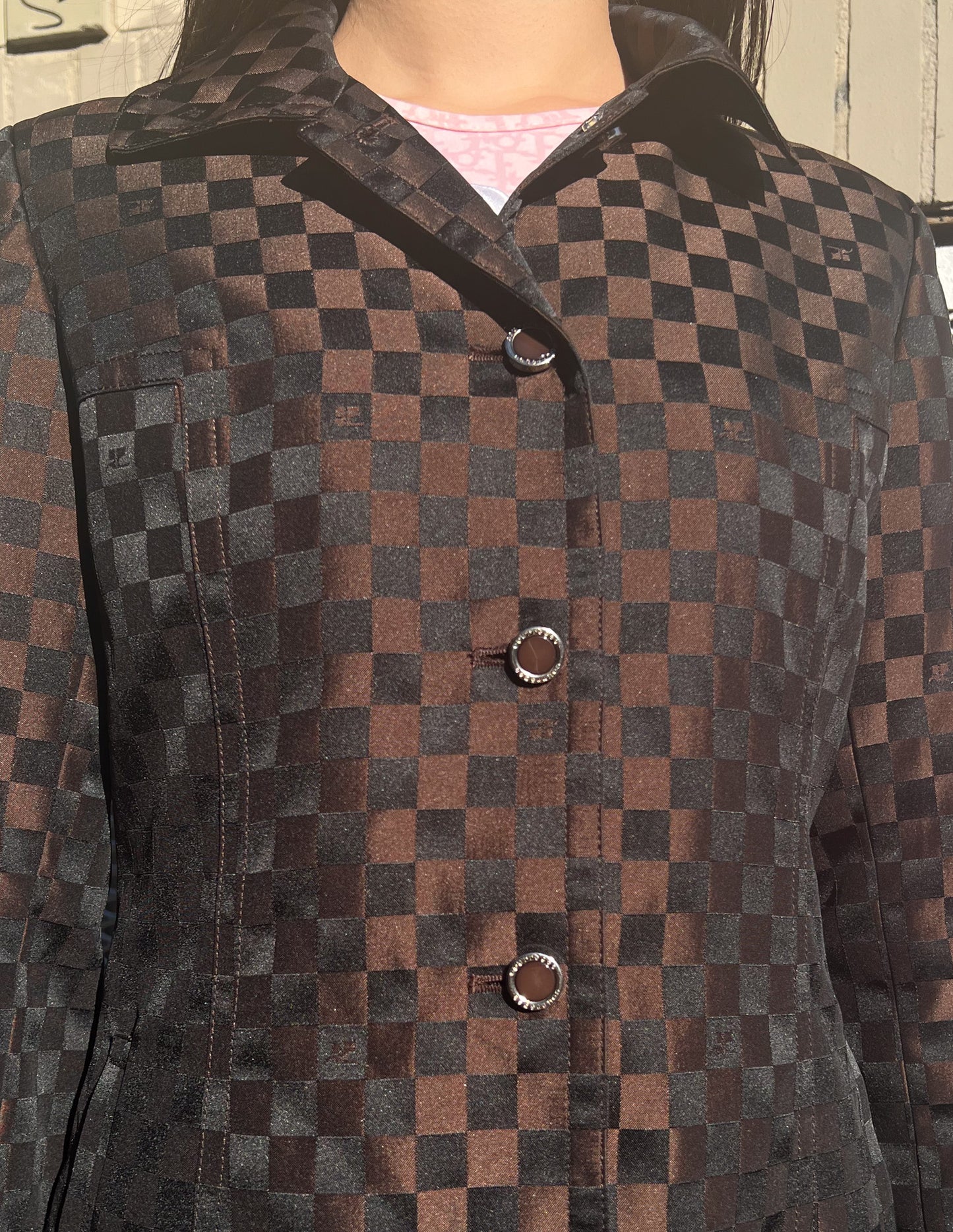 Courrèges Checkered Coat