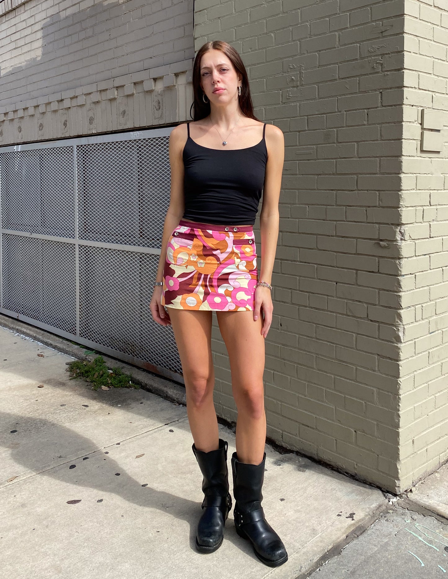 D & G Abstract Print Mini Skirt