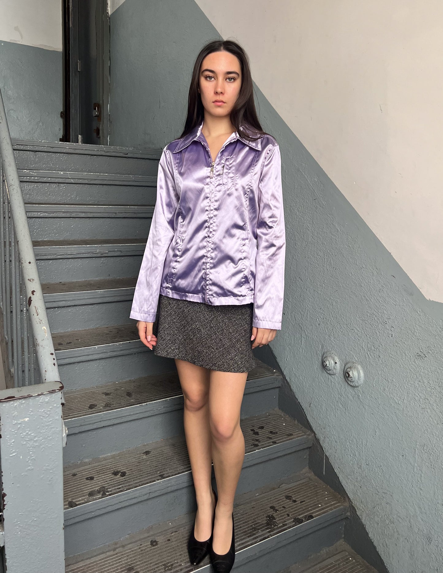 Essenza Purple Satin Jacket