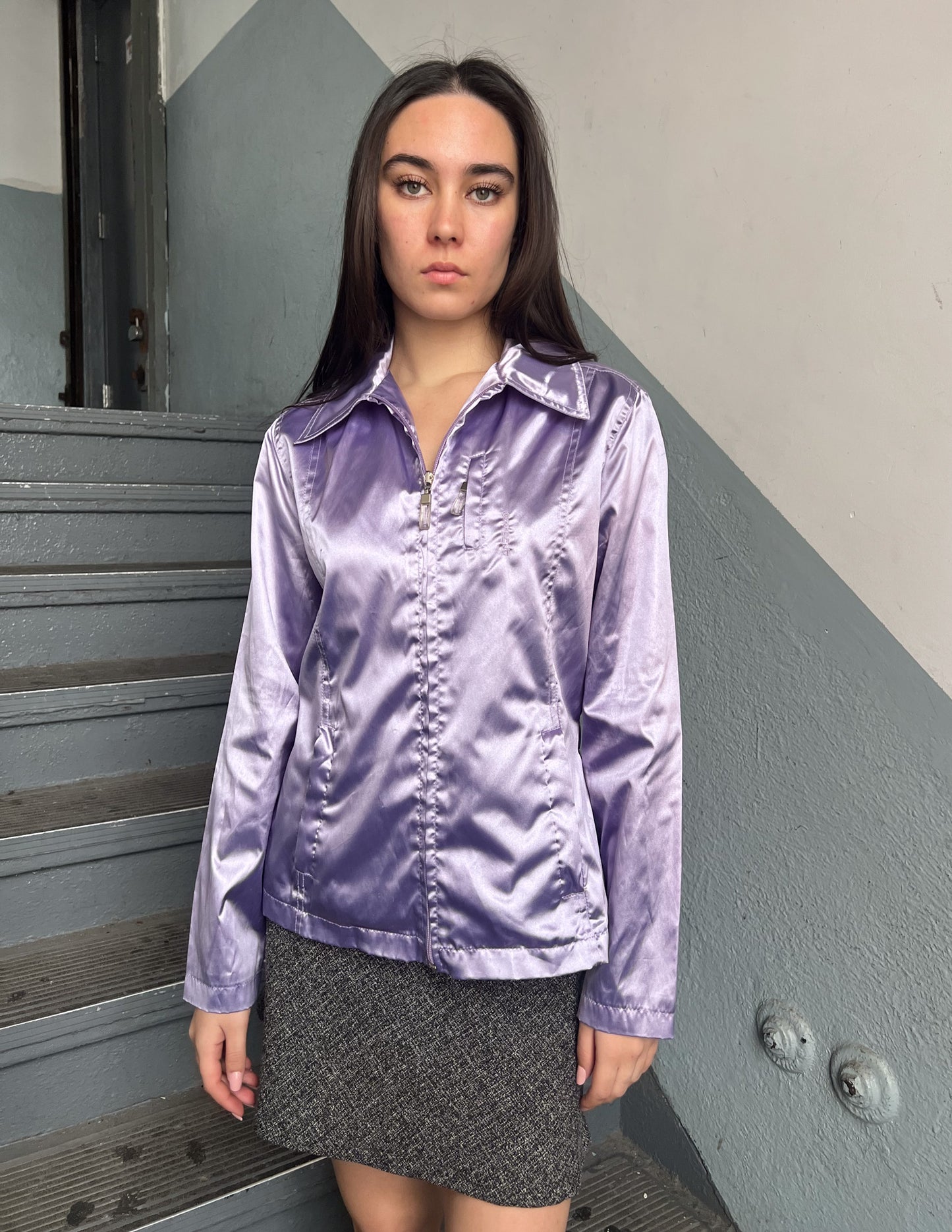 Essenza Purple Satin Jacket