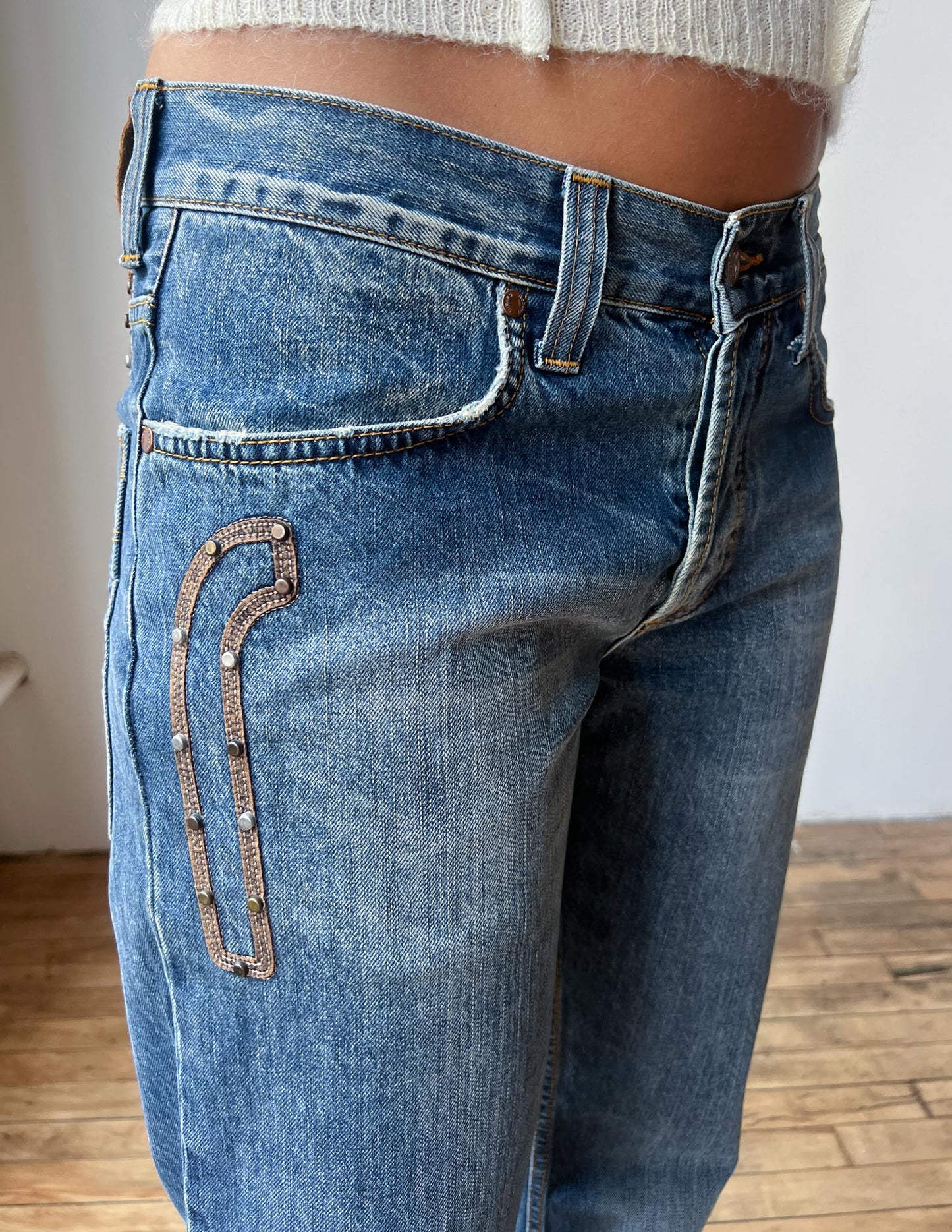 Roberto Cavalli Embroidered Jeans