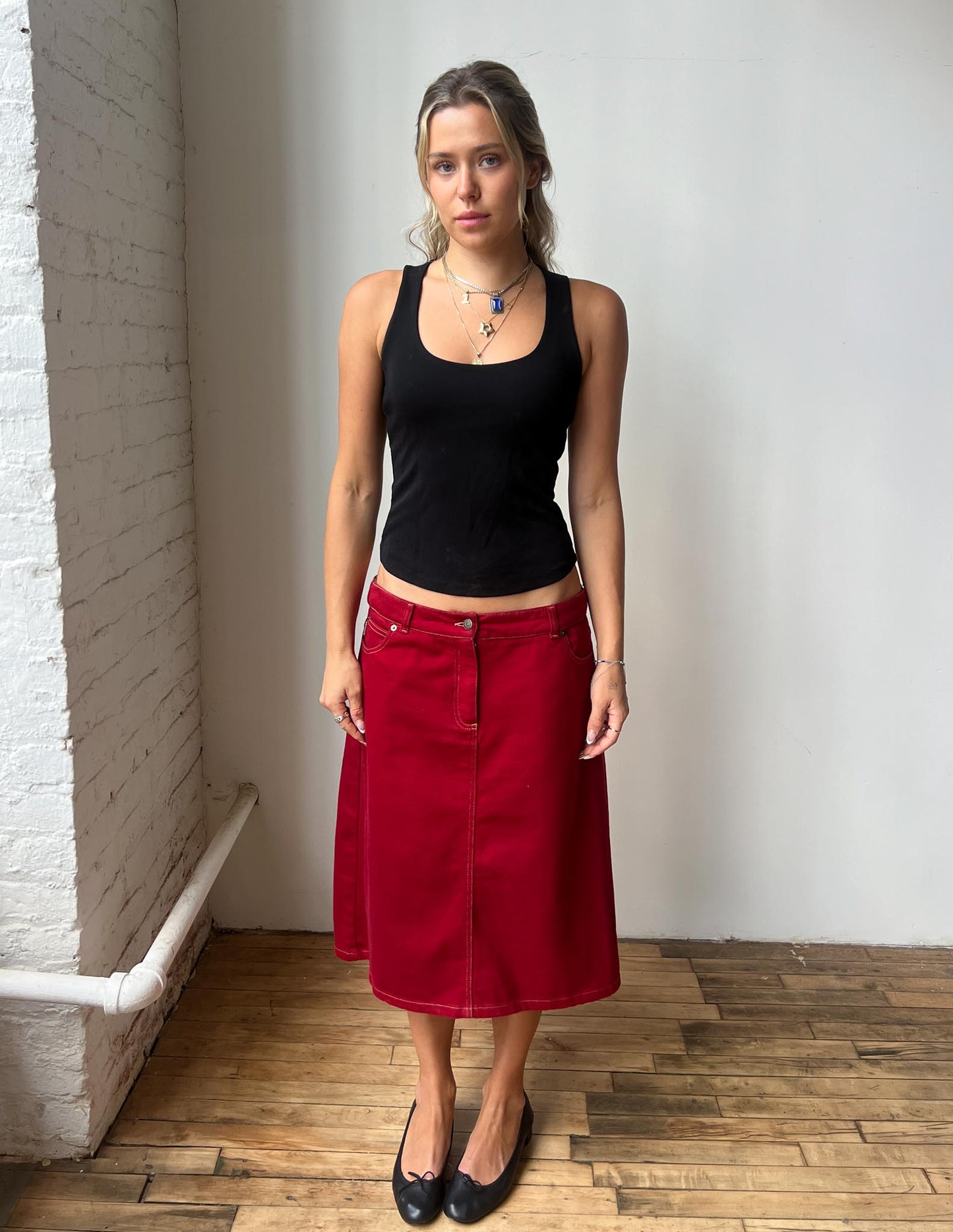 Burberry London Red Mini Skirt