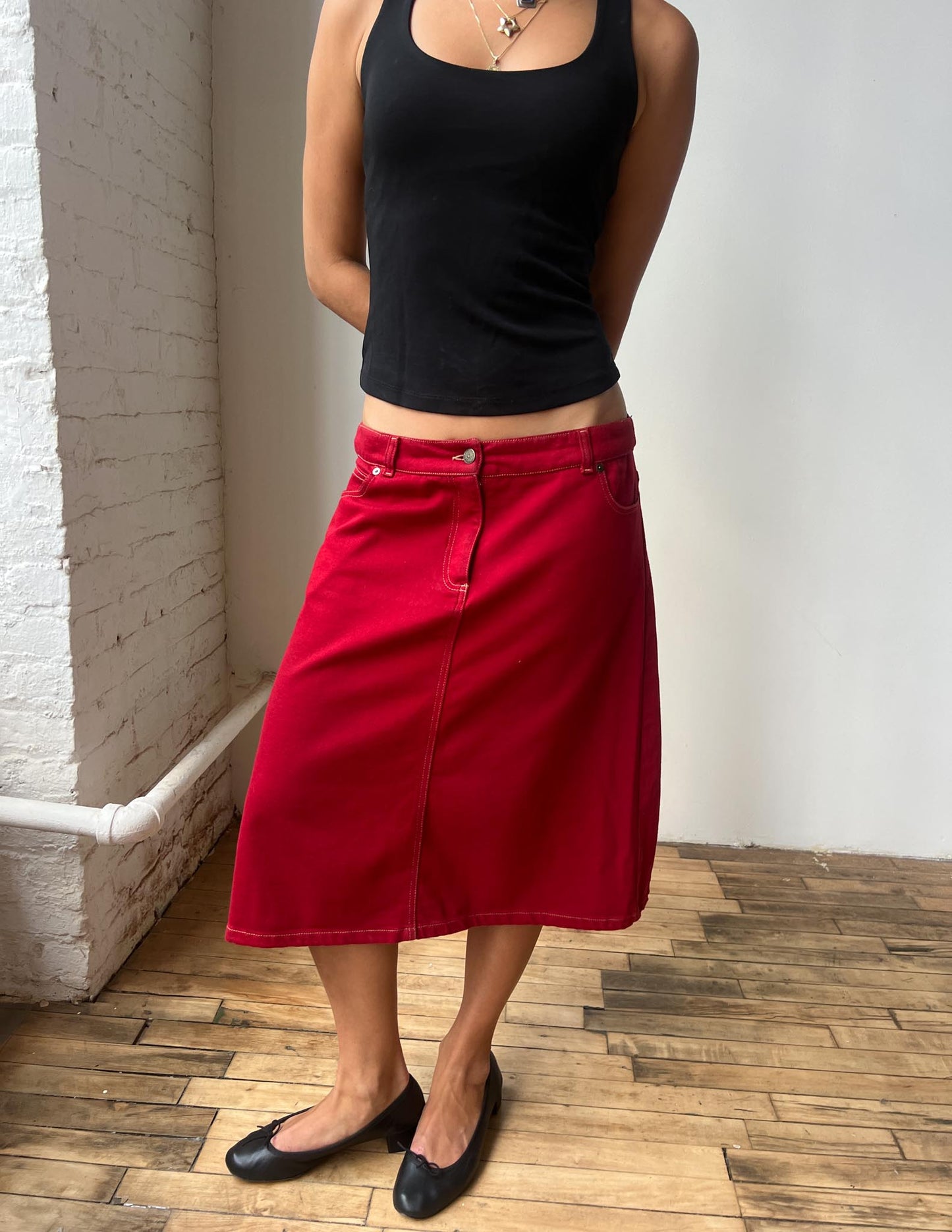 Burberry London Red Mini Skirt