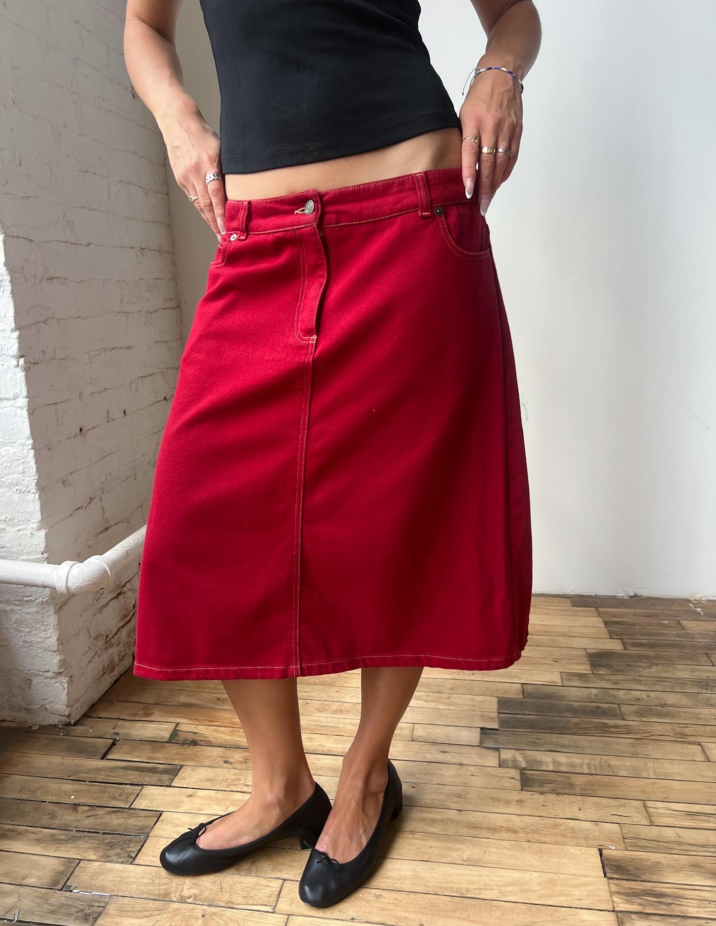 Burberry London Red Mini Skirt