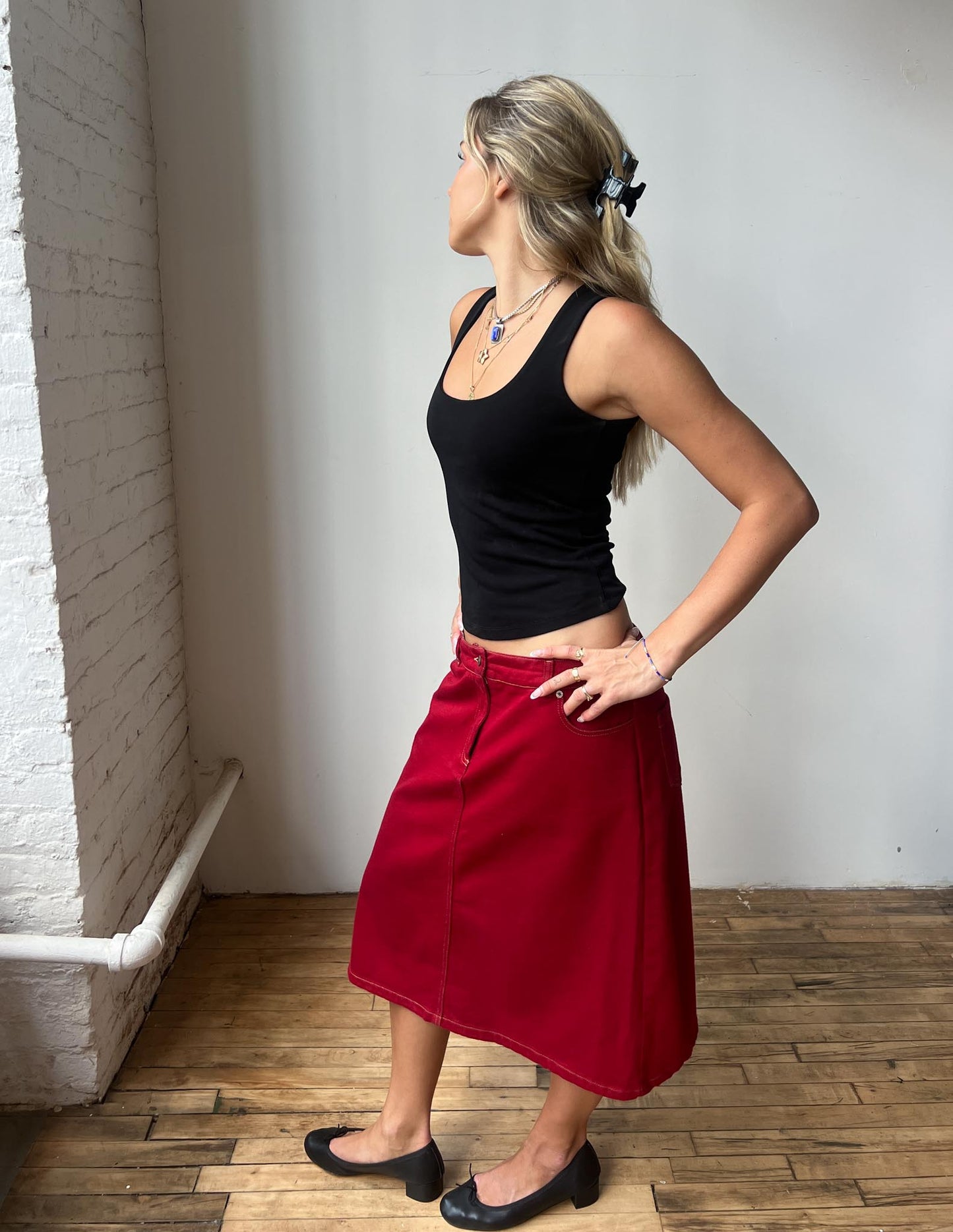 Burberry London Red Mini Skirt