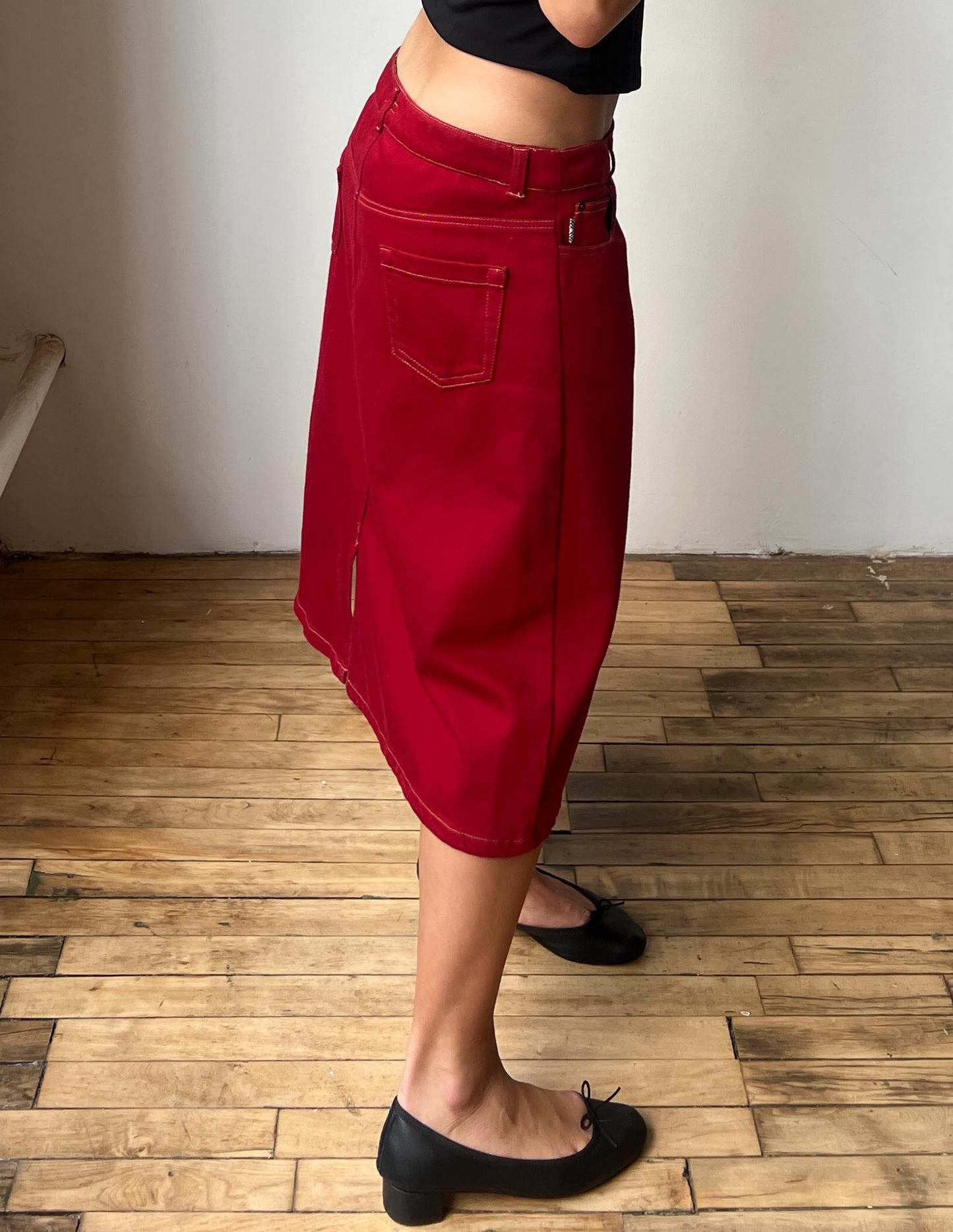 Burberry London Red Mini Skirt