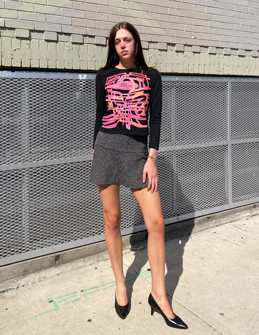 Fendi Jeans Abstract Graphic Long Sleeve