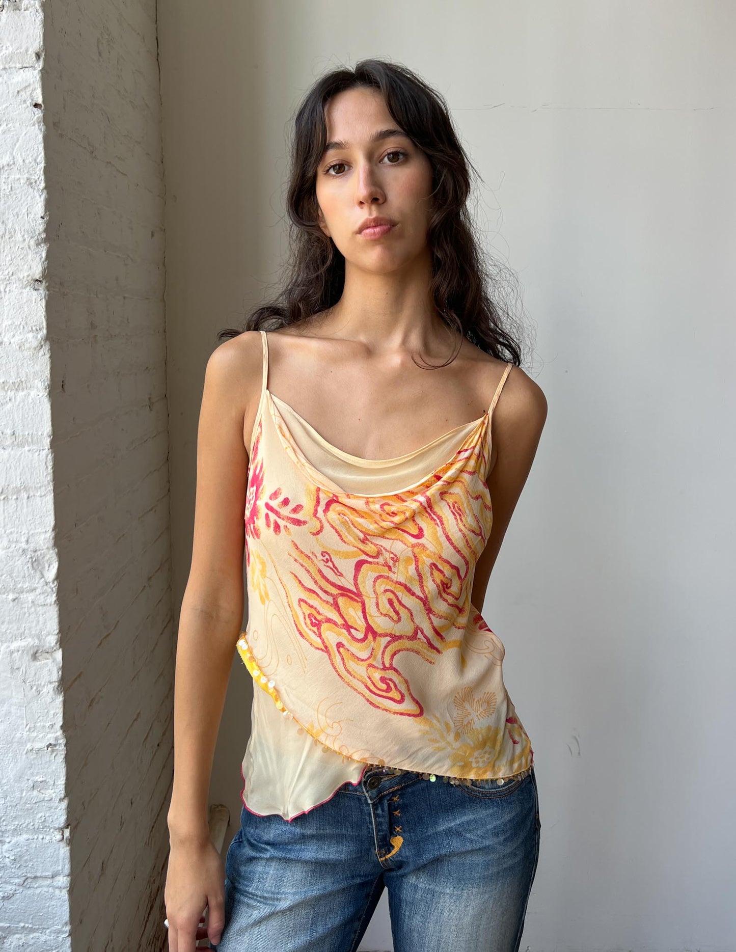 Vintage Mariela Rosati Watercolor Print Tank