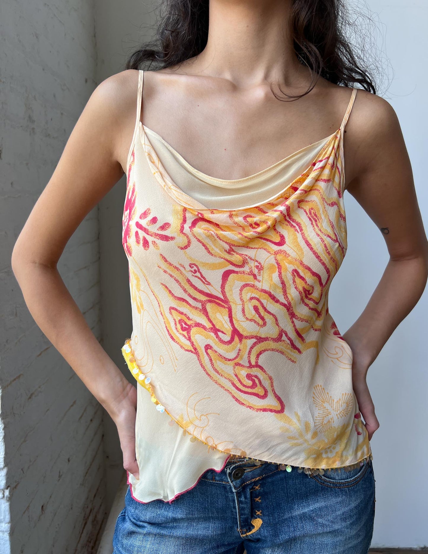 Vintage Mariela Rosati Watercolor Print Tank