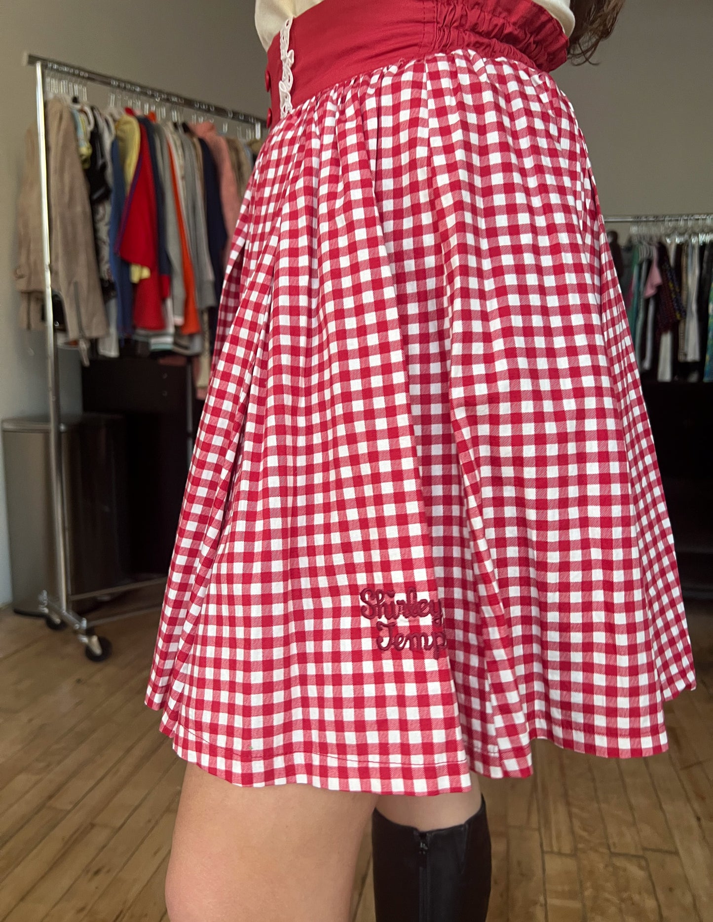 Shirley Temple Red Gingham Skirt Set