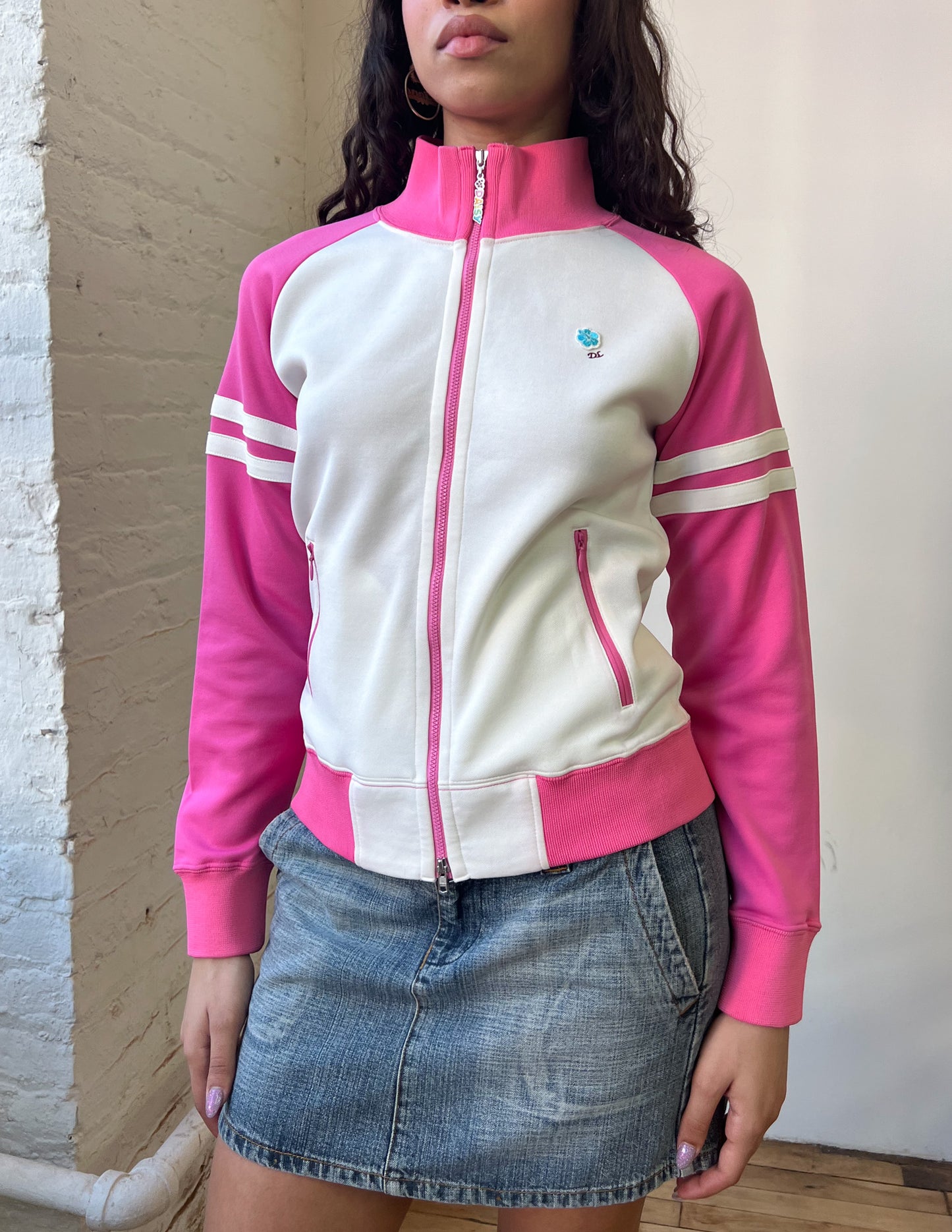 Daisy Lovers Pink Detail Zip Up