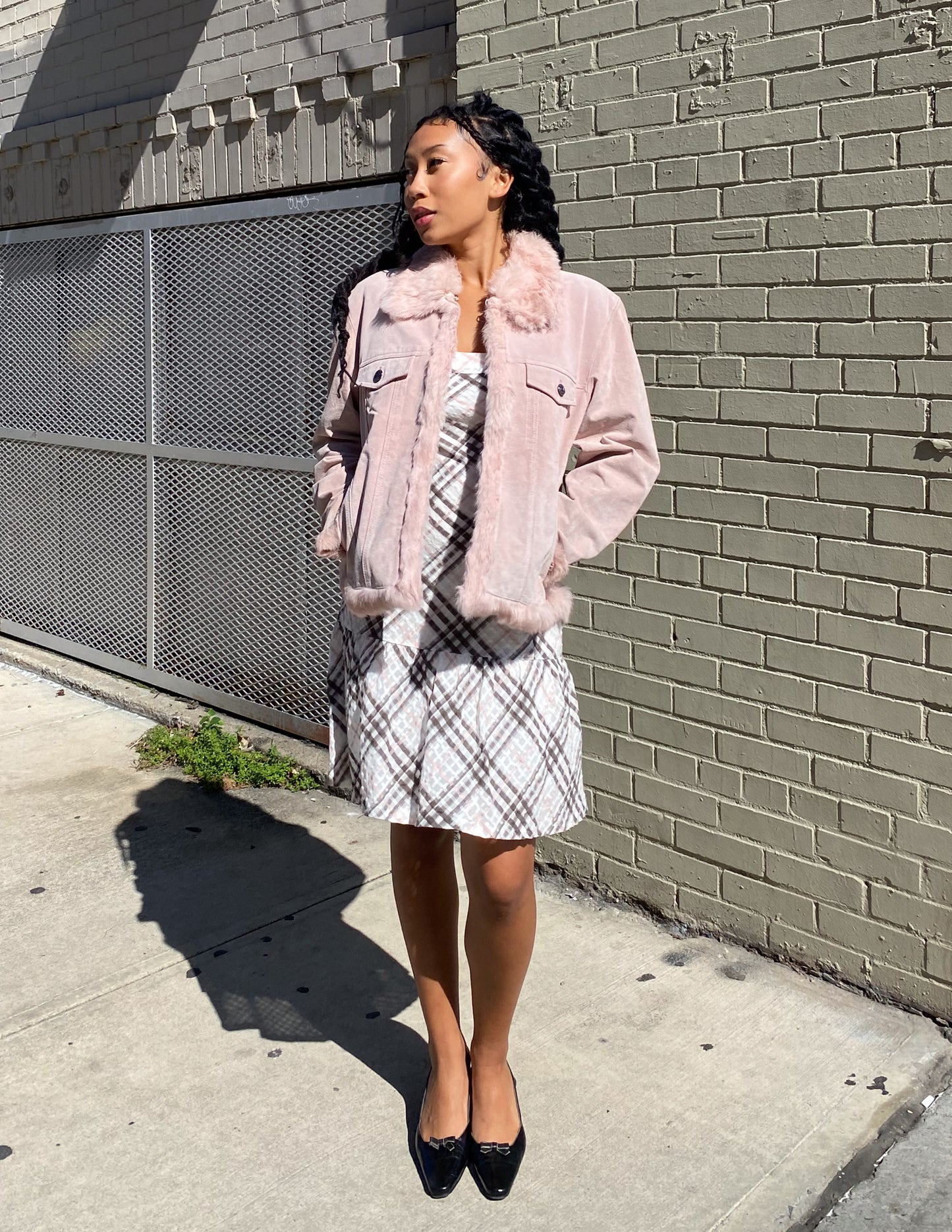 Wilson's Leather Pink Faux Fur Trimmed Jacket