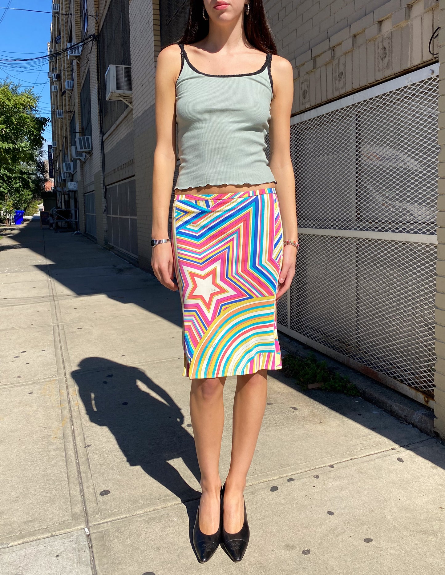 Emilio Pucci Star Print Midi Skirt