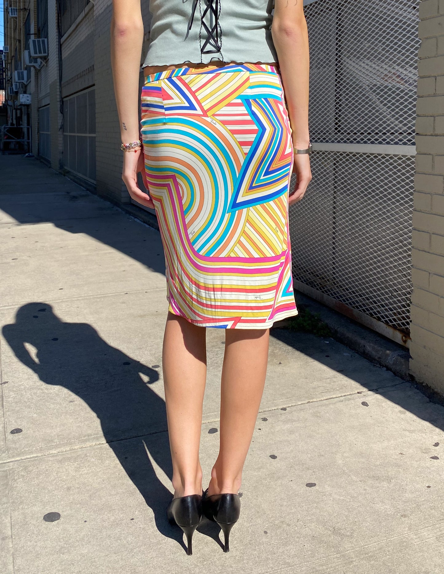 Emilio Pucci Star Print Midi Skirt
