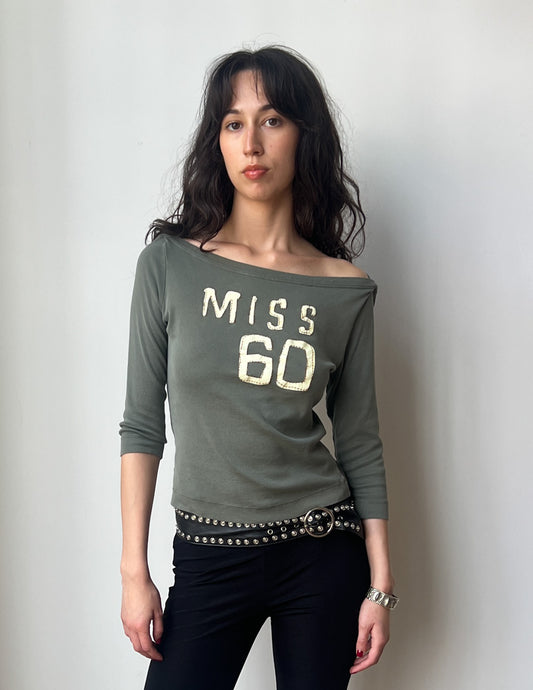 Miss Sixty 90s Off Shoulder Tee