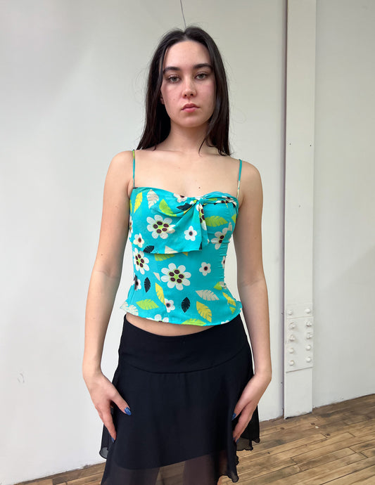 Moschino Jeans Silk Floral Tank