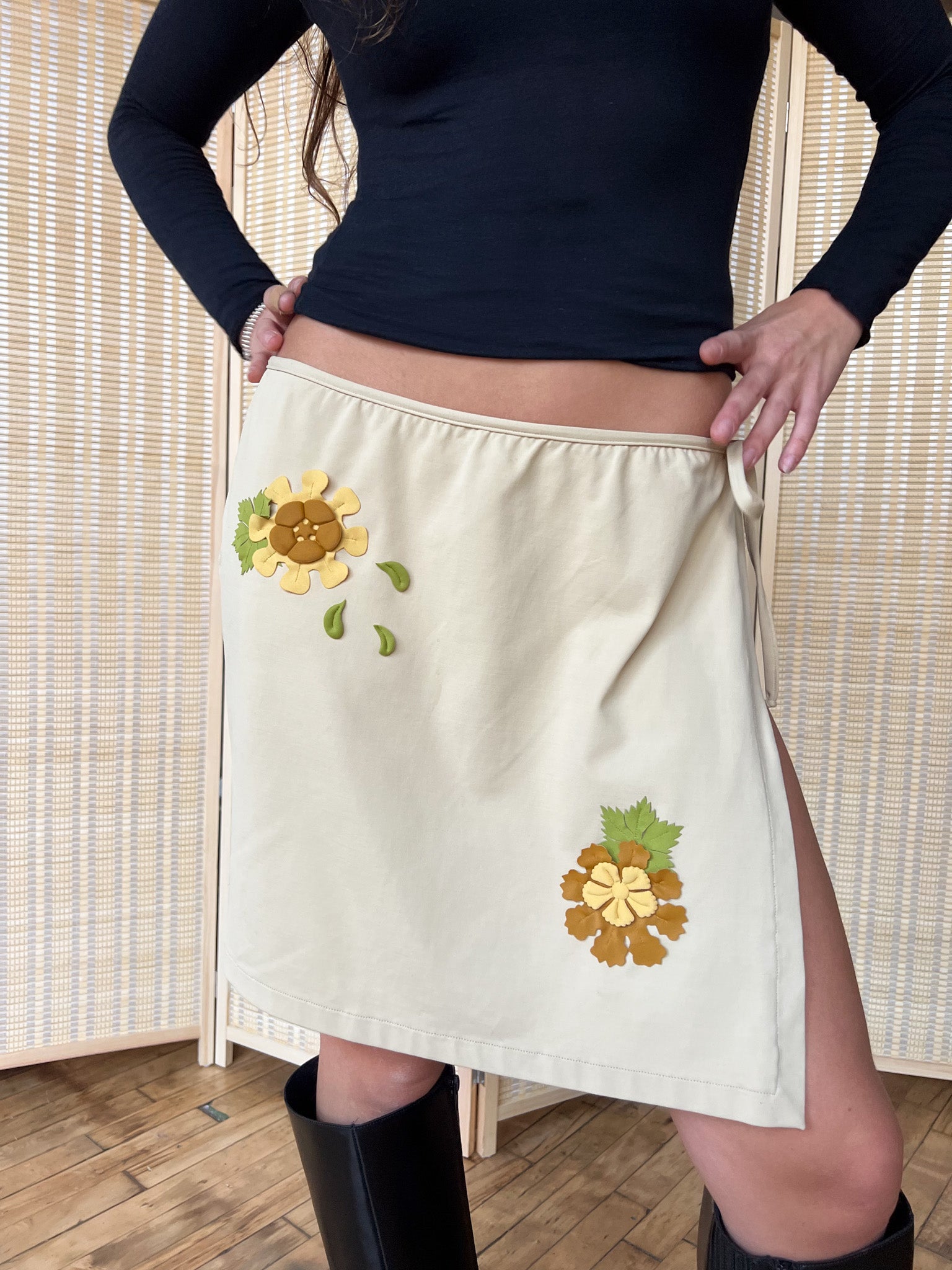 Fendi Mare Floral Wrap Skirt