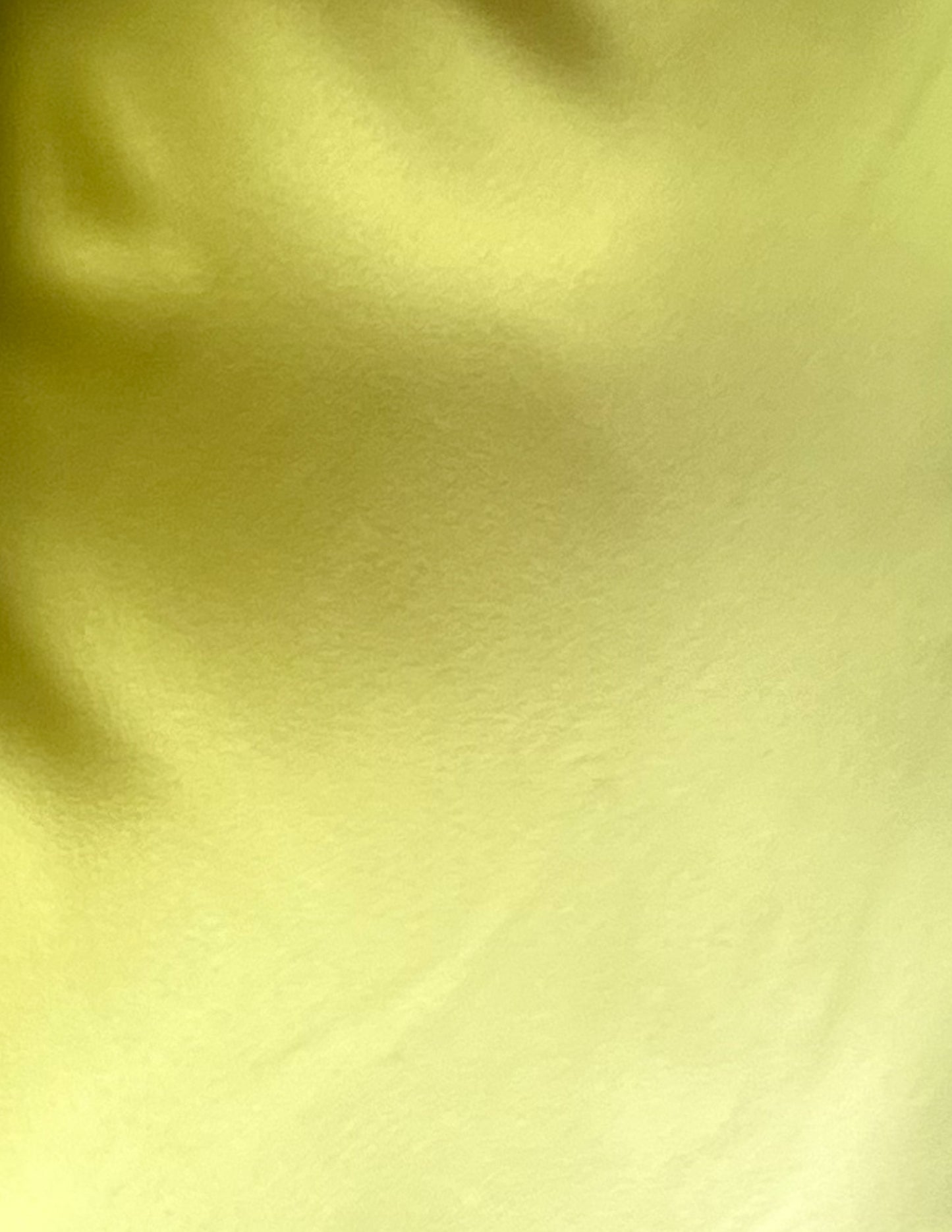 Vtg Chartreuse 100% Silk Asymmetrical Maxi