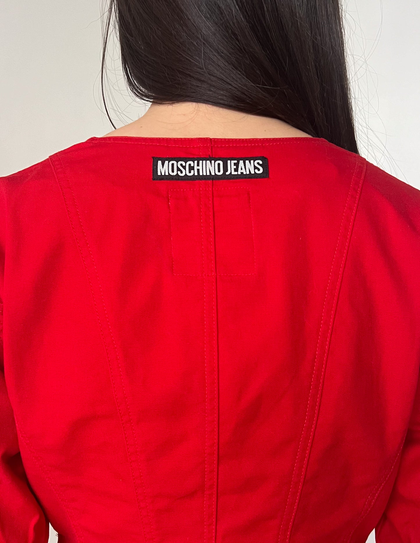 Moschino Jeans Vintage Red Cropped Jacket