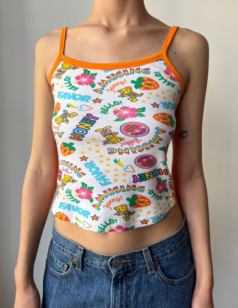 Daisy Lovers Orange All Over Graphic Tank